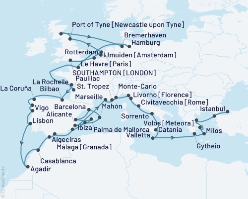 Cruise Itinerary Map