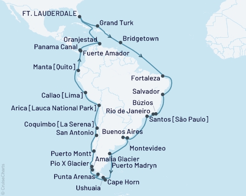 Cruise Itinerary Map