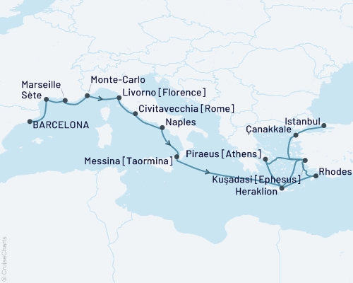 Cruise Itinerary Map
