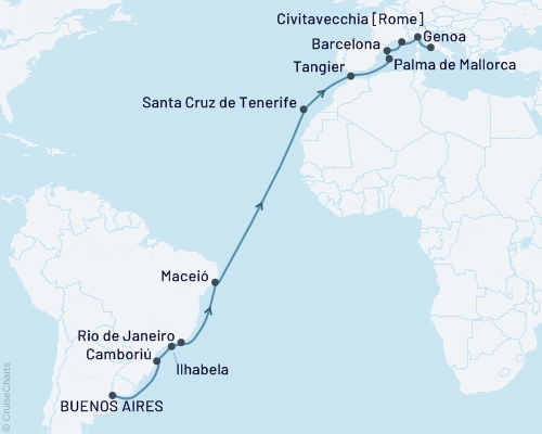 Cruise Itinerary Map