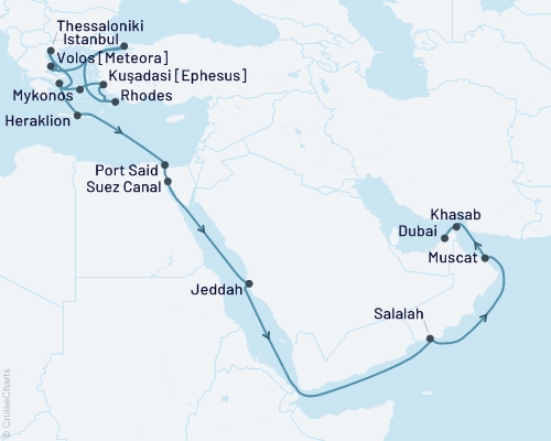 Cruise Itinerary Map