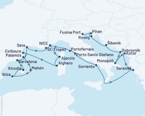 Cruise Itinerary Map