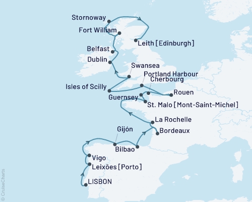 Cruise Itinerary Map