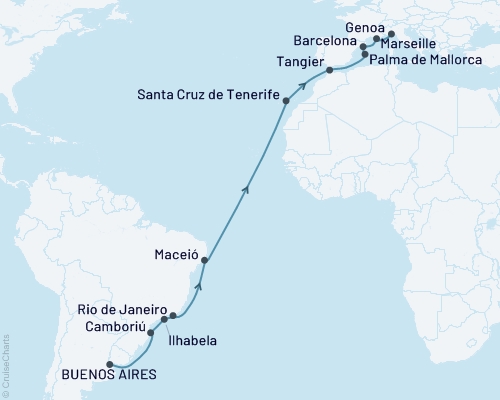 Cruise Itinerary Map