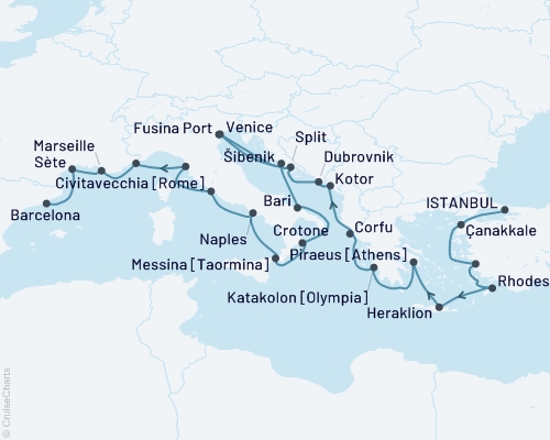 Cruise Itinerary Map