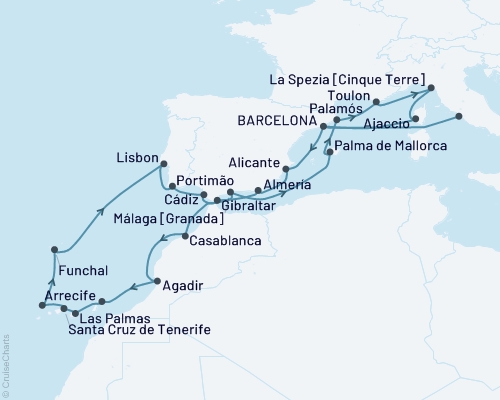 Cruise Itinerary Map
