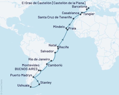 Cruise Itinerary Map