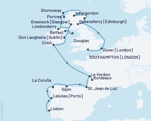 Cruise Itinerary Map