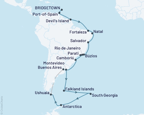 Cruise Itinerary Map