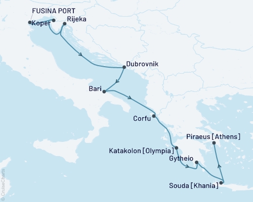 Cruise Itinerary Map