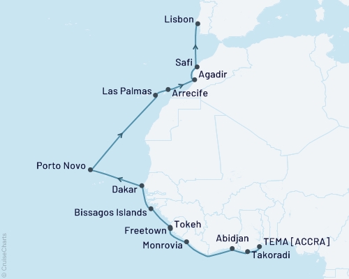Cruise Itinerary Map