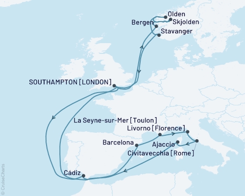 Cruise Itinerary Map