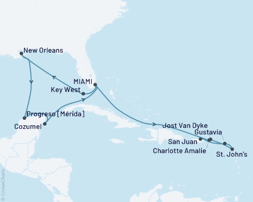 Cruise Itinerary Map