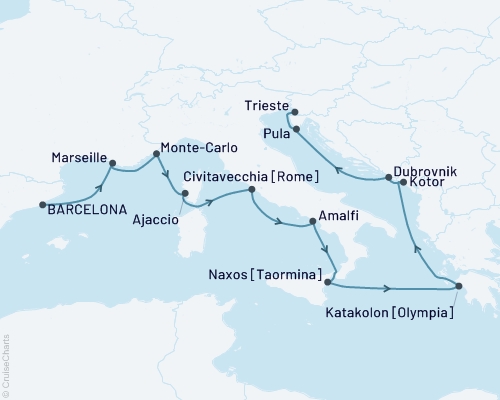 Cruise Itinerary Map