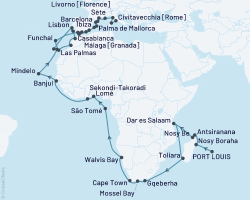 Cruise Itinerary Map