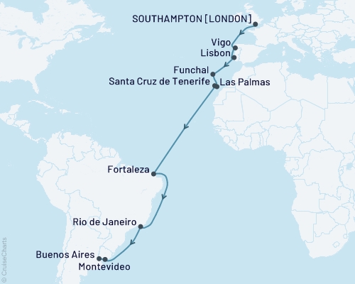 Cruise Itinerary Map