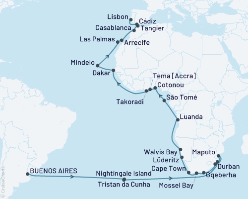 Cruise Itinerary Map