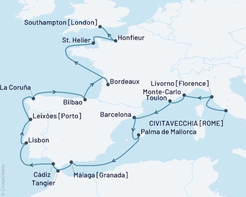 Cruise Itinerary Map