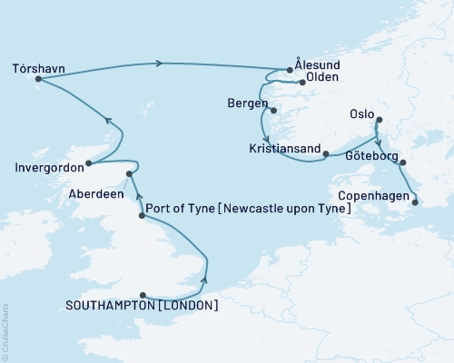 Cruise Itinerary Map