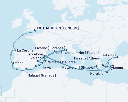 Cruise Itinerary Map