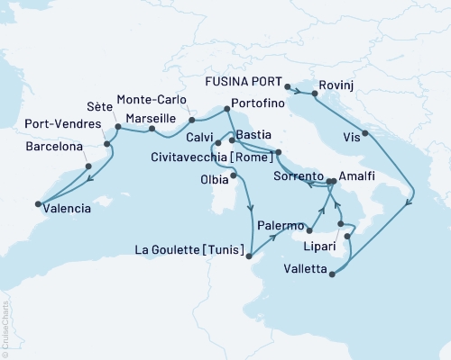 Cruise Itinerary Map