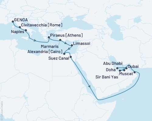 Cruise Itinerary Map