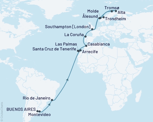 Cruise Itinerary Map