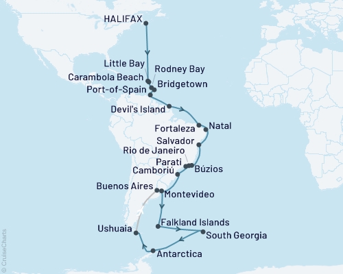 Cruise Itinerary Map