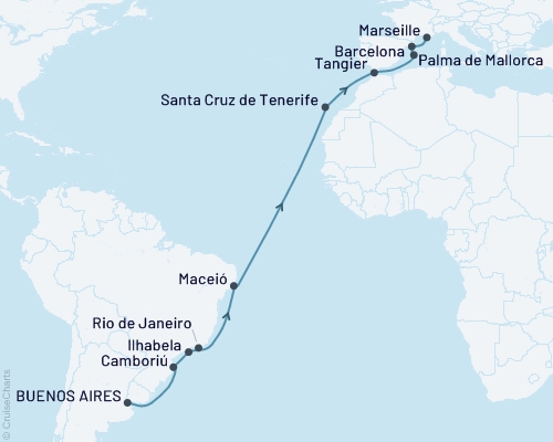 Cruise Itinerary Map