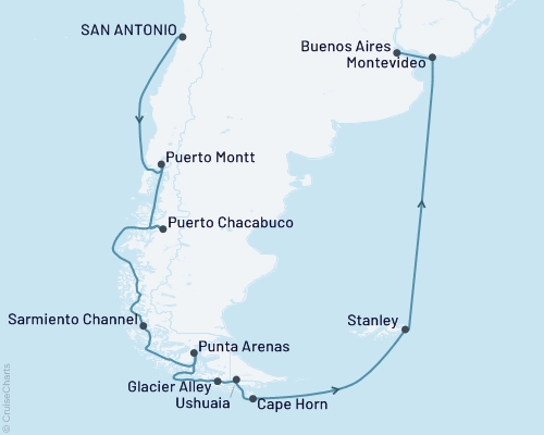 Cruise Itinerary Map