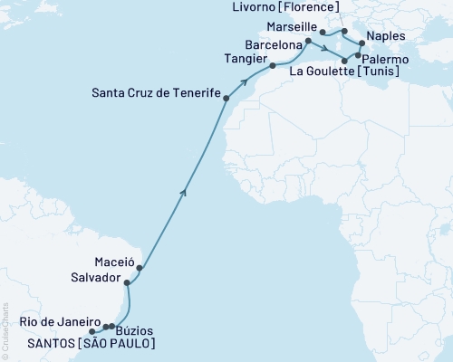 Cruise Itinerary Map