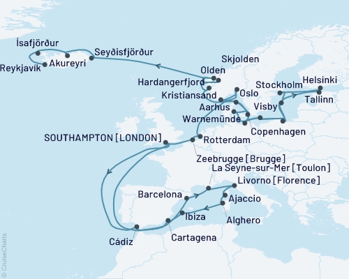 Cruise Itinerary Map