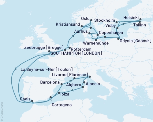 Cruise Itinerary Map
