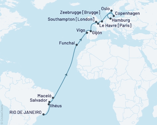 Cruise Itinerary Map