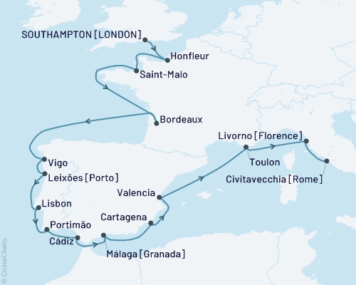 Cruise Itinerary Map