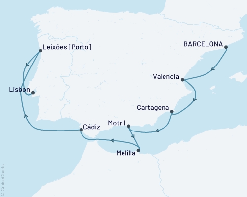 Cruise Itinerary Map