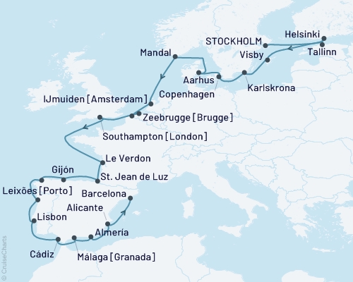 Cruise Itinerary Map