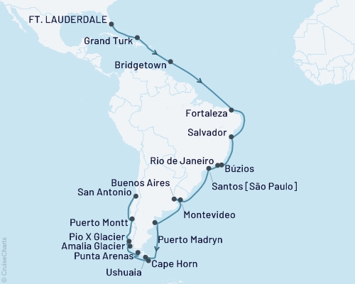 Cruise Itinerary Map