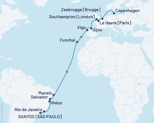 Cruise Itinerary Map