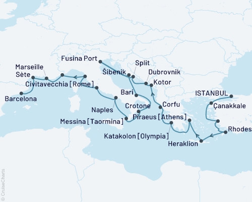 Cruise Itinerary Map