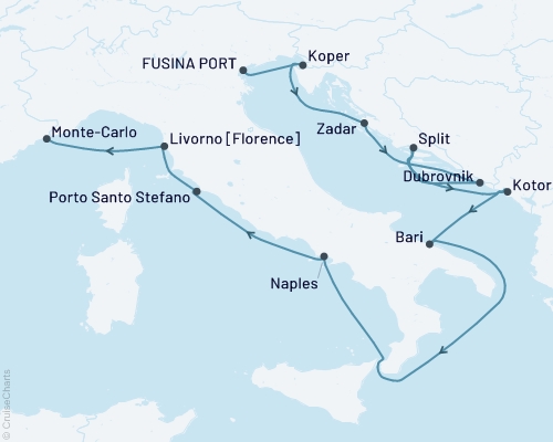 Cruise Itinerary Map