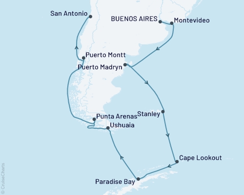 Cruise Itinerary Map