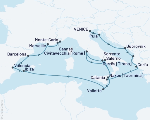 Cruise Itinerary Map