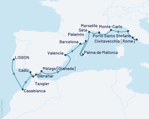 Cruise Itinerary Map