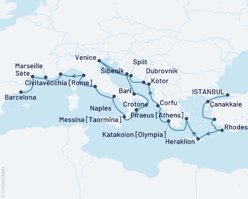 Cruise Itinerary Map