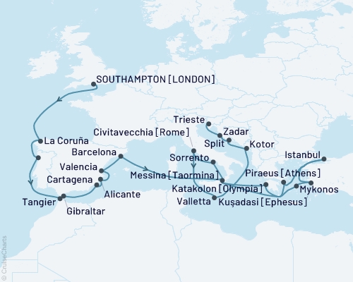 Cruise Itinerary Map