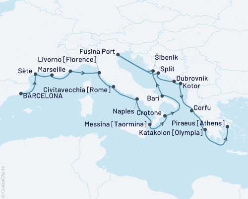 Cruise Itinerary Map