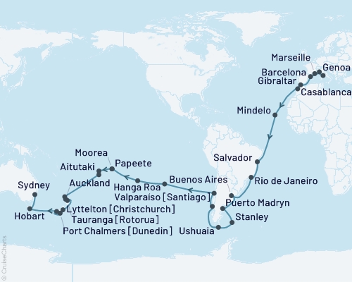 Cruise Itinerary Map