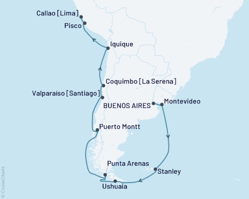 Cruise Itinerary Map