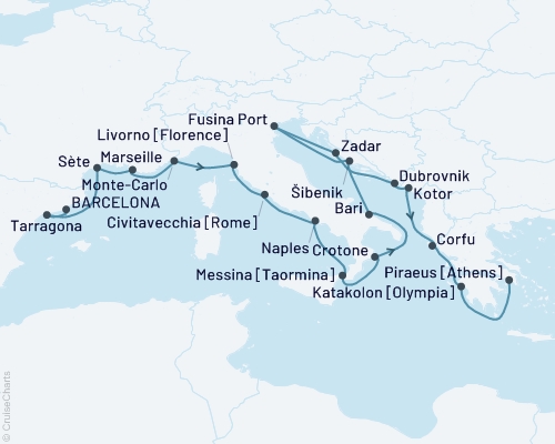 Cruise Itinerary Map